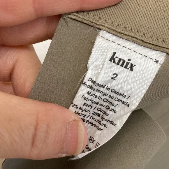 Knix Wingwoman Bra 2 36A Taupe Khaki Brown Wireless Comfy Everyday - Picture 11 of 12